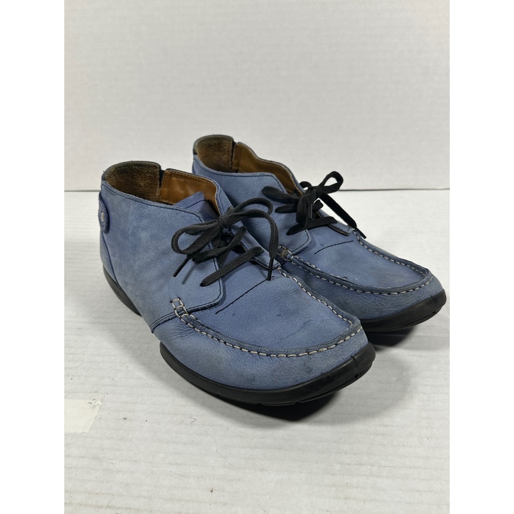 Woodland Blue Nubuck Leather‎ Chukka Boots Mens EU 42 Moc Toe Lace Up Casual